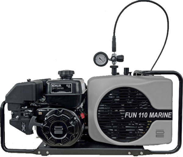 BAVARIA FUN- MARINE Breathing air compressor with gasoline engine