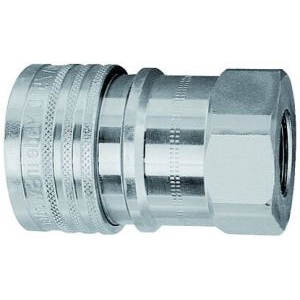 Hydraulikkupplung Messing vernickelt, G1/4 IG, 400 bar