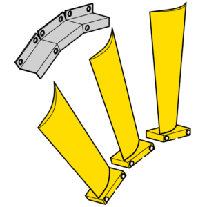 Set Lüfterblatt mit Halterung