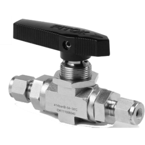 MINI- Kugelhahn 2W 2xG 1/4 Edelstahl, 414 bar