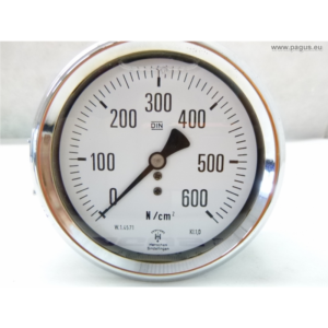 Manometer Glyzerin 600 bar, 63 mmm 1/4 rückseitig angeschlossen