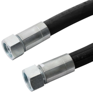 HD-Schlauch 10 mm, 1,0 mtr., 8S, INOX geprickt